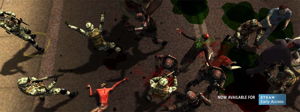 UnDO - Military 03 Low aerial shot of bloody melee.